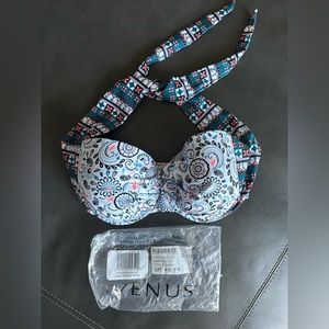 VENUS Paisley Floral Underwire Bikini Top NWT